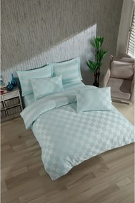 Biancheria da letto color menta in tessuto damascato per letto matrimoniale 200x200 cm Kareli – Mijolnir