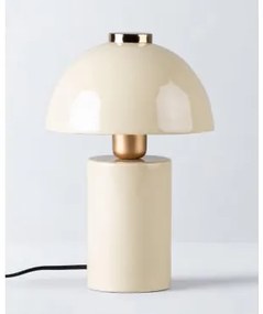 Lampada da Tavolo in Ferro (Ø20,5 cm) Seta Beige Seashell - The Masie
