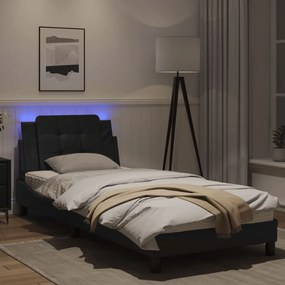 Giroletto con luci led nero 90x200 cm in similpelle