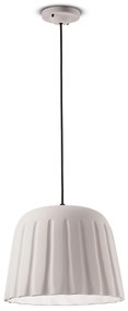 Ferroluce Decò  Madame Gres   Sospensione 1 luce  C2571 Bianco naturale