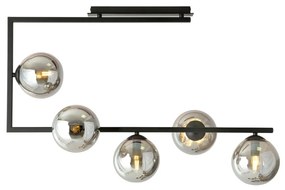 Lampadario da Soffitto SOMA 5 Black Grafite e Black White E14 Colore Grafite