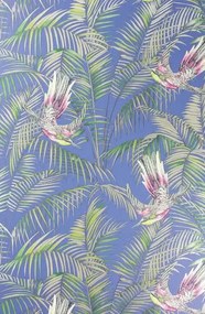 Matthew Williamson Carta da parati Sunbird - blue/ fuchsia/ gilver