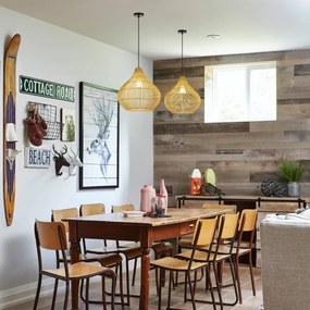 Immax 08257L - Lampadario a sospensione con filo PELO 1xE27/40W/230V diametro 40 cm rattan