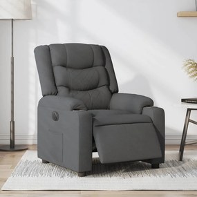 Poltrona Elettrica Reclinabile Grigio Scuro İn Tessuto /