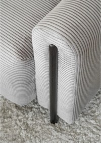 Divano grigio chiaro allungabile/con contenitore e rivestimento in velluto a coste 244 cm Arcadova – ELTAP