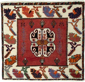 Shiraz Tappeto persiano 60x60 Rosso (Iran) Annodato A Mano