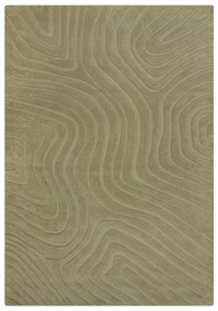 Tappeto in lana color kaki tessuto a mano 200x290 cm Mesmerise Sage - Flair Rugs