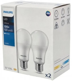 SET 2x Lampadina LED Philips A67 E27/13W/230V 4000K