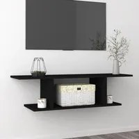 Armadietto a Parete per TV Nero 103x30x26,5 cm cod mxl 58319