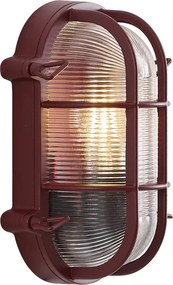 Lampada da parete per esterni rosso scuro IP44 - Noutica