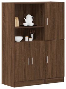 Set Di Mobili Da Cucina 2 Pz Rovere Marrone İn Truciolato /
