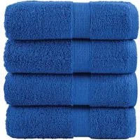 Asciugamani Ospiti 4 pz Blu 30x50 cm 600gsm 100% Cotone 137183