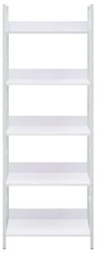 Scaffale libri 5 ripiani bianco 60x27,6x158,5 legno multistrato