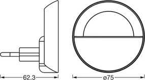Osram - Lampada notturna LED dimmerabile LUNETTA LED/0,65W/230V