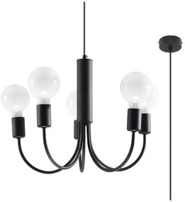 Apparecchio a sospensione nero ø 45 cm Karim - Sollux