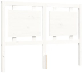 Giroletto con Testiera Bianco Small Double Legno Massello