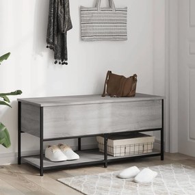 Panca portaoggetti grigio sonoma 100x42,5x47 legno multistrato