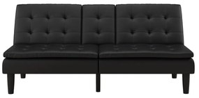 Divano letto nero in similpelle 191 cm Maine - Støraa