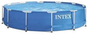 Intex 28212NP – Piscina Fuori Terra Metal Frame Rotonda, Pompa Filtro 2006 L/h, 6503 L, Acciaio e PVC, Blu, 366x76 cm