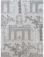 Osborne & Little Tapete Pavilion Garden - Silver/ Charcoal