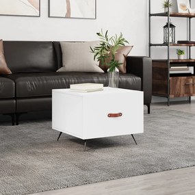 Tavolino Da Salotto Bianco 50x50x40 Cm İn Legno Multistrato /