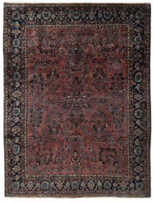 Sarouk Tappeto 410x310 Rosso (Iran) Annodato A Mano