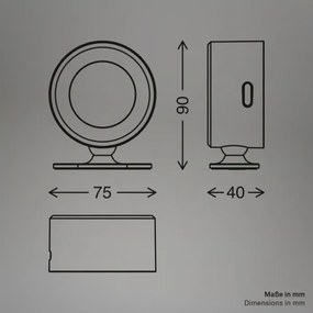 Briloner 3896016 - TARI LED lampada da parete ricaricabile e dimmerabile, 1,6 W/5 V, 1500 mAh, bianco