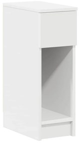 Comodini con cassetto 2 pz bianco 20x36x60 cm
