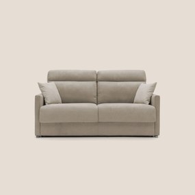Margot Divano letto matrimoniale con schienale morbido alto in tessuto T02 beige