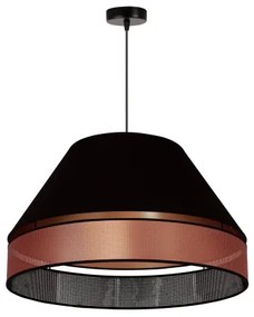 Duolla - Lampadario a sospensione con filo COPPER SHINY 1xE27/15W/230V diametro 60 cm nero/rame