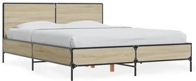 Giroletto Rovere Sonoma 140x190 Cm İn Legno Multistrato Metallo /