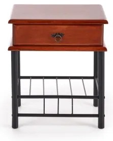 Comodino FIONA 55x48 cm marrone/nero