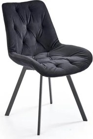 K519 sedia in velluto nero vellutato