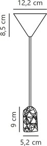 Nordlux - Cavo di alimentazione HANG 1xE27/40W/230V rame/nero