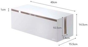 Scatola per caricabatterie bianca Scatola per cavi web - YAMAZAKI