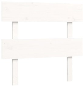 Giroletto con Testiera Bianco 100x200 cm in Legno Massello