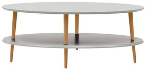 Tavolino grigio chiaro con base ribassata OVO Ovo - Ragaba