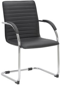 Sedia Oscillante Tira İn Ecopelle Con Struttura Metallica / Schwarz/schwarz