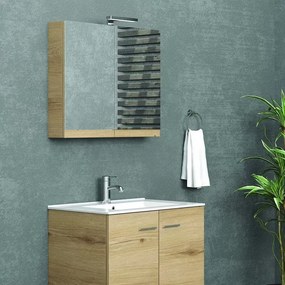 Specchiera bagno contenitore da 75 cm con 2 ante NEL-75 - KAMALU