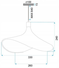 LAMPADA A SOSPENSIONE IN BAMBÙ APP1642-1CP 30cm