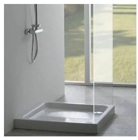 Piatto doccia quadrato 70 x 70 cm H 10 cm porcellana antiscivolo bianco