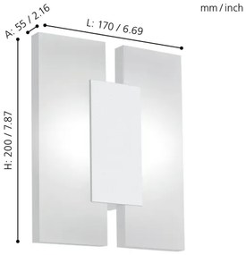Eglo 96042 - Applique a LED METRASS 2 2xLED/4,5W/230V