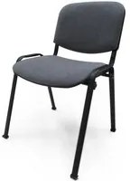 Sedia Chiva, Sedia in tessuto imbottito , Ideale per ufficio, salotto o sala conferenze, Cm 54x55h81, Grigio scuro, Singola