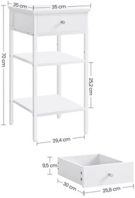 Comodino ARIN bianco