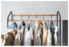 Appendiabiti nero in metallo con ruote Tower - YAMAZAKI