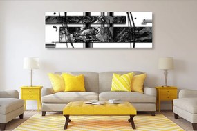 Quadro su tela – Astrazione di lusso in bianco e nero