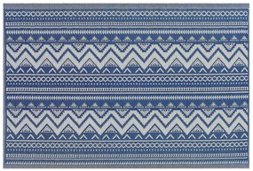 Tappeto da esterno blu con motivo geometrico 120 x 180 cm NAGPUR Beliani
