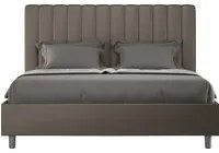 Letto Matrimoniale 160x190 cm con Rete e Contenitore Agueda Cappuccino