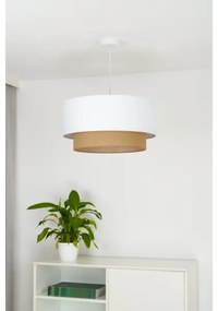 Duolla - Lampadario a sospensione con filo BOHO 1xE27/15W/230V diametro 45 cm bianco/marrone