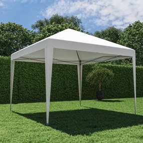 Gazebo Eori in acciaio struttura grigio chiaro, copertura bianco L 295 x P 295 x H 255 cm